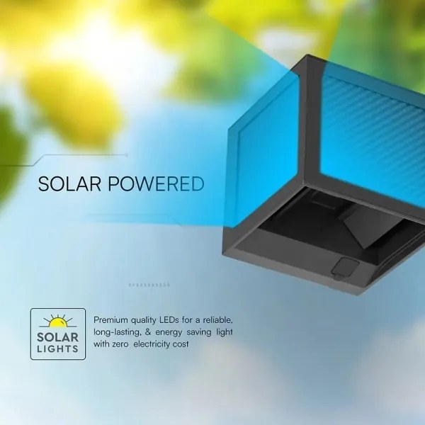 Lampă solară de perete cu senzor LED/9W/3,7V 3000/4000/6000K IP65 2600mAh neagră