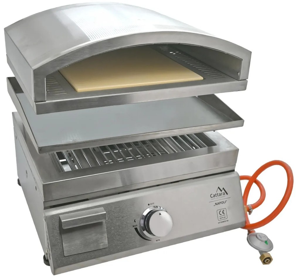 Cattara 14101 grătar de gaz de masă cu cuptorpentru pizza Nap oli