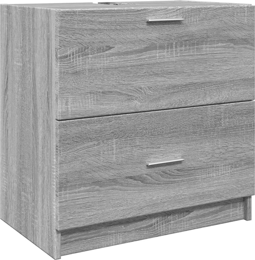 vidaXL Dulap de chiuvetă, gri sonoma, 59x37x59 cm, lemn prelucrat