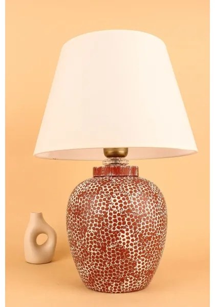 Lampă de masă RAMZES 1xE27/40W/230V crem/roșie