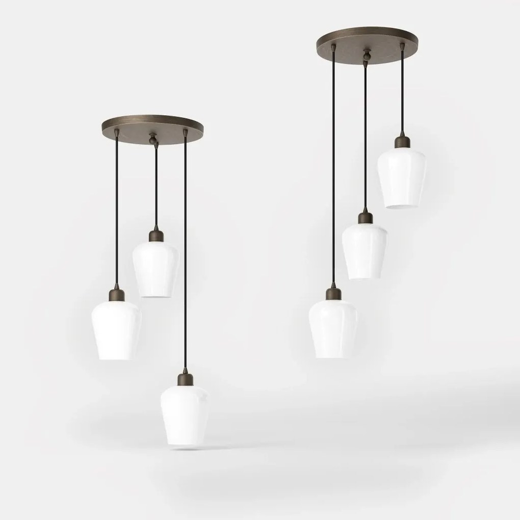 Lustra design italian din alama si sticla Talis