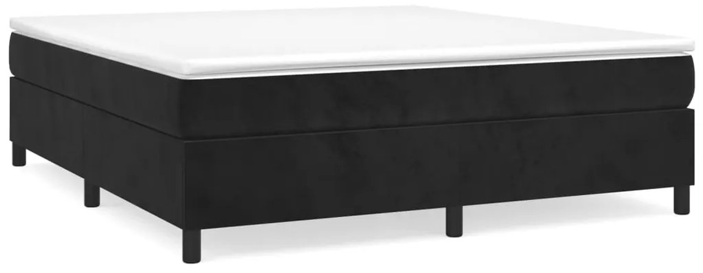 3121140 vidaXL Cadru de pat box spring, negru, 200x200 cm, catifea