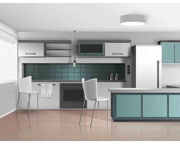 Plafonieră CLEO cu senzor, 3xE27/24W/230V, Ø 40 cm, gri