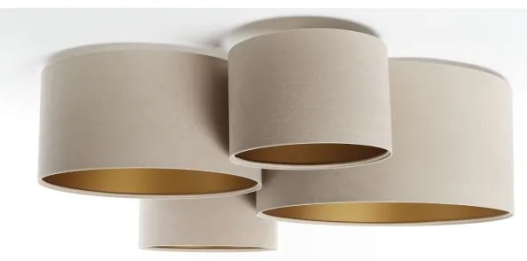 Plafonieră SPACE 4xE27/60W/230V bej/auriu