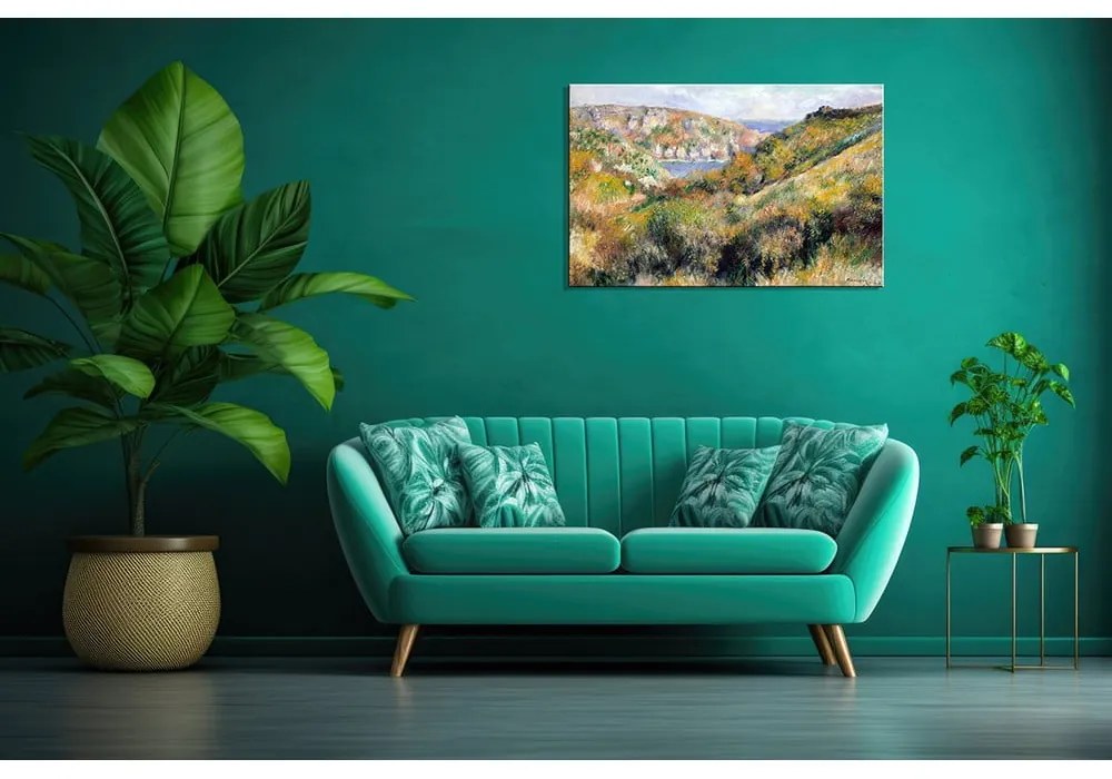 Reproducere tablou Auguste Renoir - Hills around the Bay of Moulin Huet, Guernsey, 60 x 40 cm