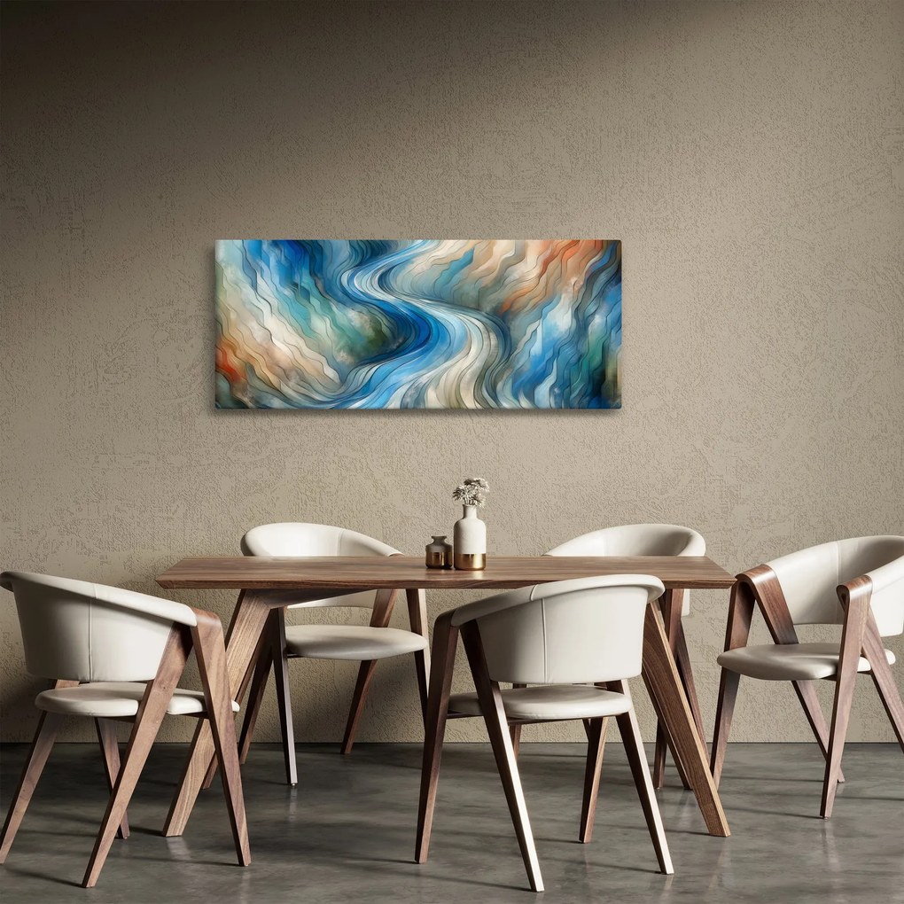 Tablou - Curent abstract (120x50 cm)