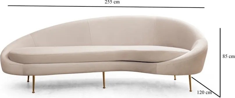 Canapea crem 255 cm Eses – Artie