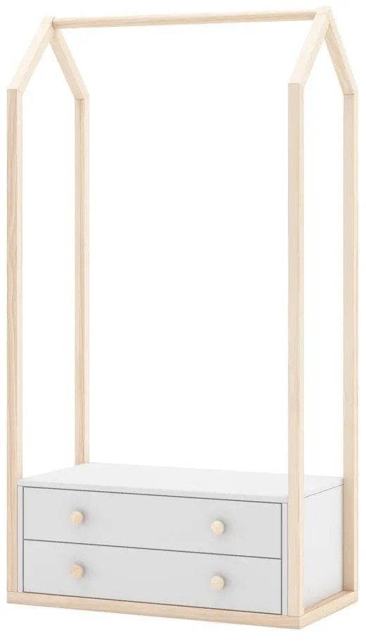 Șifonier pentru copii alb 80x170 cm Esteban – Marckeric