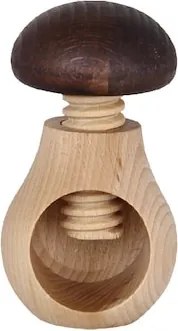 Spărgător de nuci din lemn de fag certificat FSC, formă de ciupercă, natur, 6 × 10 cm, „Mushroom"