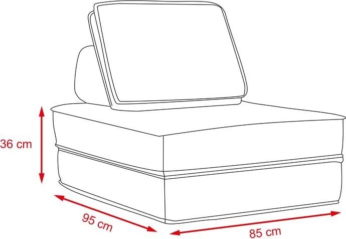 Canapea multifuncțională extensibilă CALMERO - negru