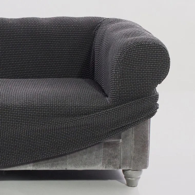 Nueva Textura Huse care se întind foarte bine NIAGARA antracit canapea cu otoman dreapta (l. 200 - 300 cm)