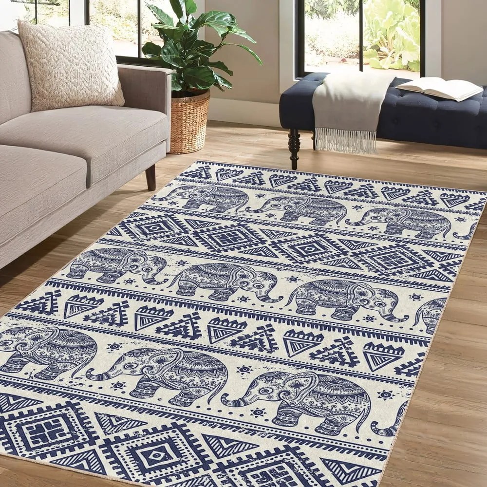Covor albastru lavabil 120x180 cm Elephant – Mila Home