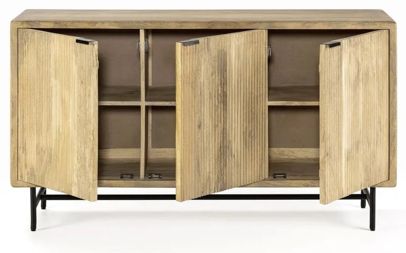 Comodă în culoare naturală din lemn de mango 150x85x40 cm Mundra – MOME