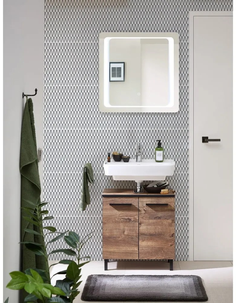 Dulap sub chiuveta cu aspect de lemn de stejar 60x53 cm Set 374 - Pelipal