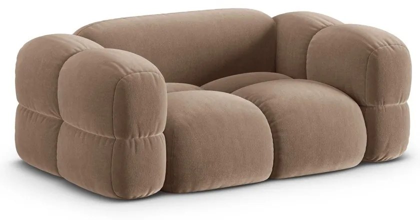 Canapea maro cu tapițerie din catifea 180 cm Loretto – Cosmopolitan Design