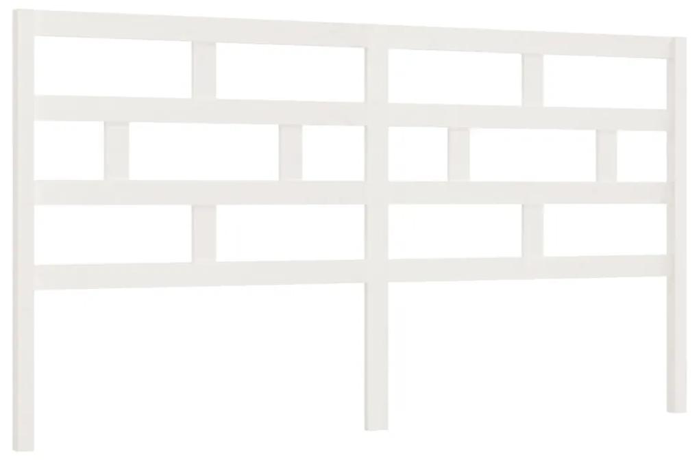 814210 vidaXL Tăblie de pat, alb, 186x4x100 cm, lemn masiv de pin