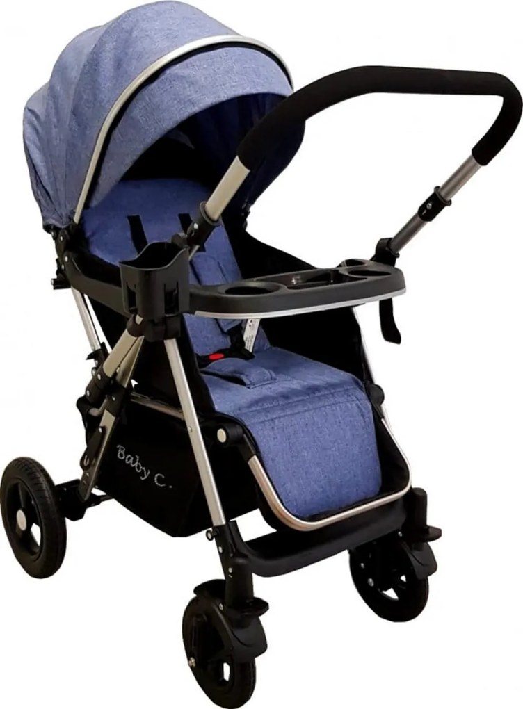 Carucior nou nascuti 2 in 1 BABY CARE™ PRO 511,Cadru aluminiu, Maner reversibil, Spatar reglabil in 5 trepte, Amortizoare, Frana picior,Pliabil ,