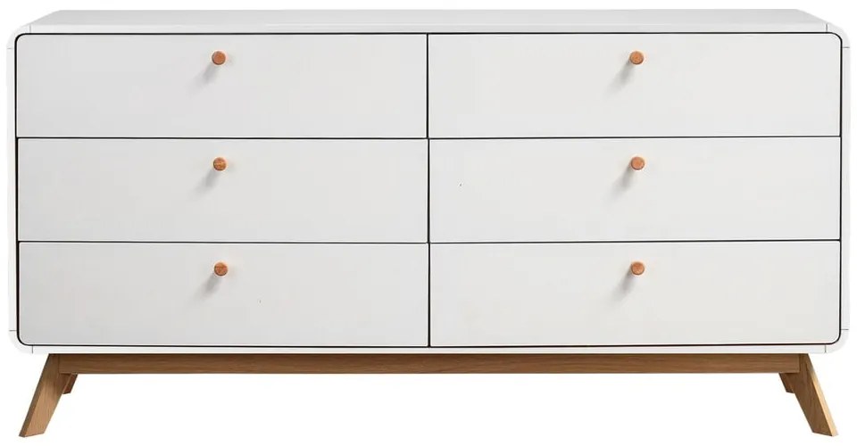 Comodă albă joasă 150x74 cm Caitlin – Støraa