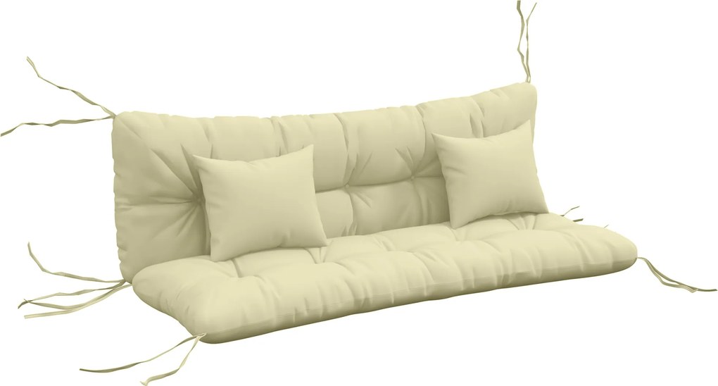 Outsunny Set de 4 perne pentru exterior pentru balansoar de grădină, 1 pernă de șezut, 1 pernă de spătar și 2 perne | Aosom Romania