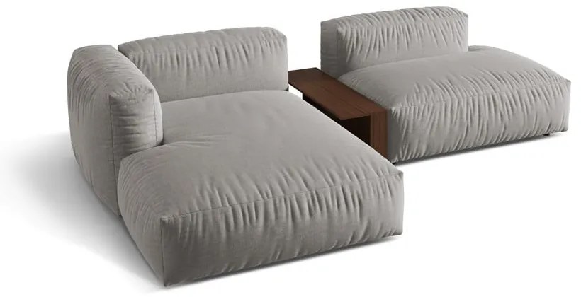 Colțar modular gri deschis (cu colț pe partea stângă ) Martina – Micadoni Home