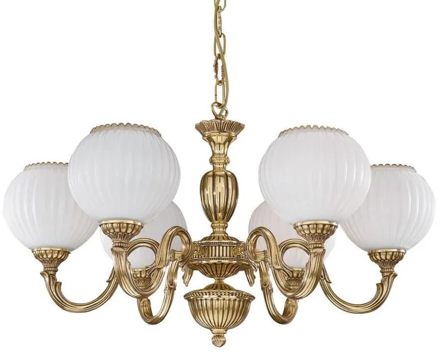 Candelabru din alama cu 6 brate design italian 9350