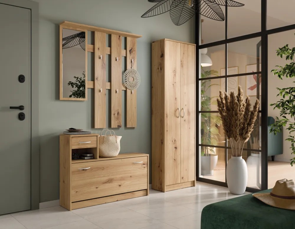 Set pentru hol, stejar artisan, VIRA-MECKI NEW