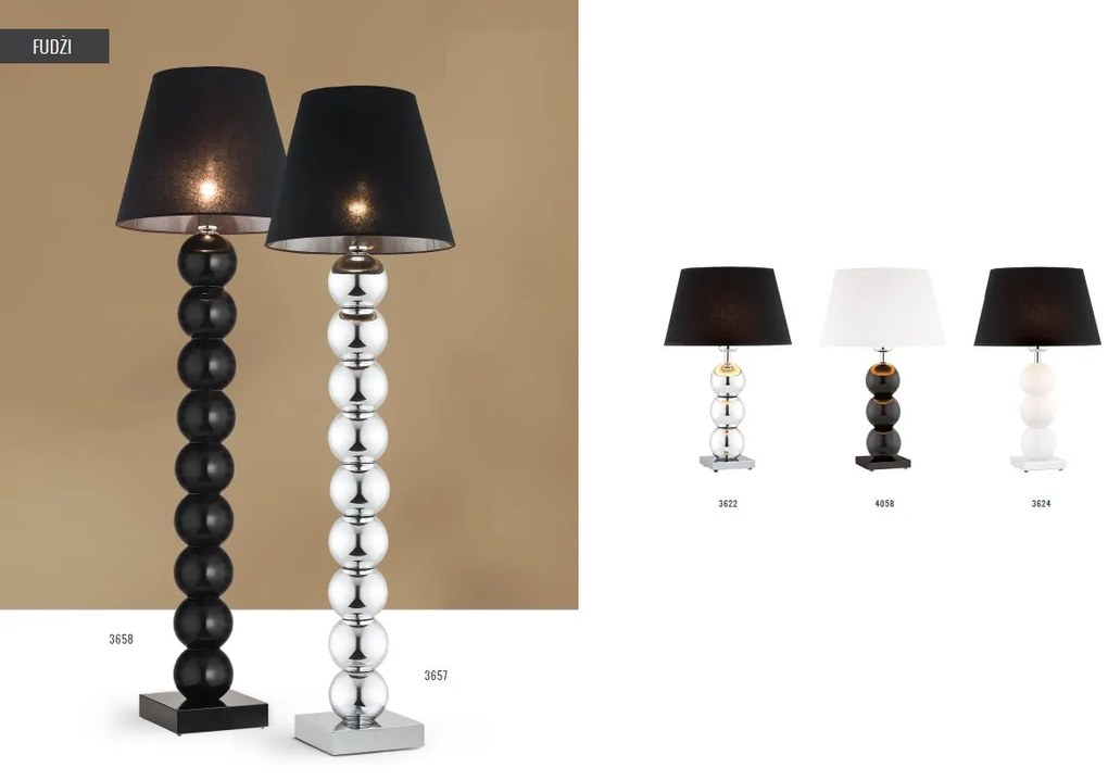 Lampadar de podea modern design elegant FUDZI negru