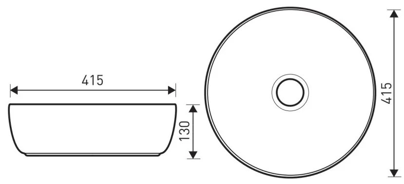 KR-98 WH/BL chiuvetă cu design ceramic