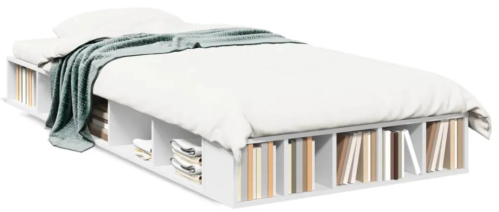 3280517 vidaXL Cadru de pat, alb, 90x200 cm, lemn prelucrat