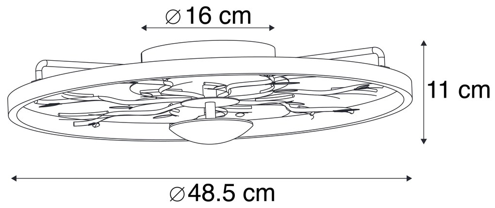 Plafoniera Art Deco albă - Bota