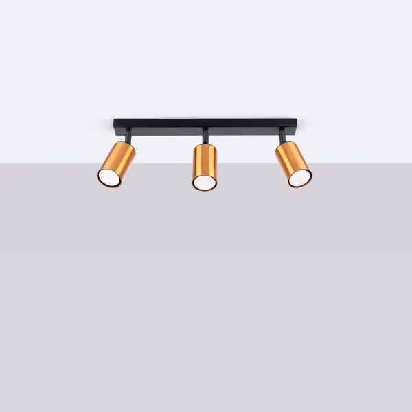 Spot Sollux SL.1376 WINX 3xGU10/10W/230V negru/cupru