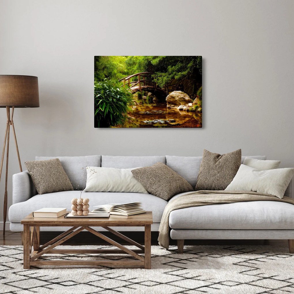 Tablou - Pod prin râu (90x60 cm)