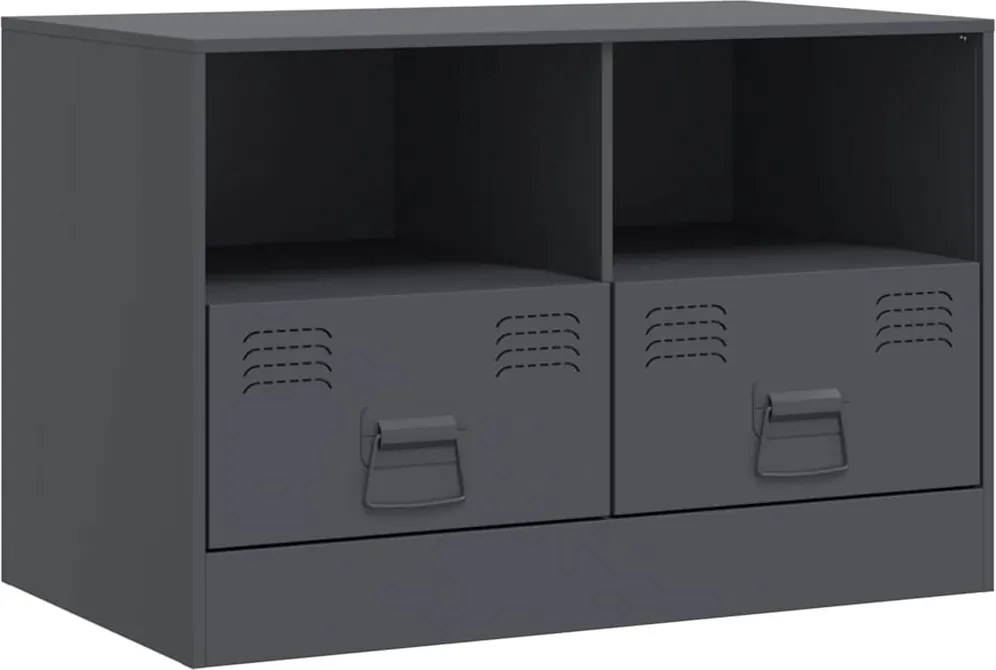 vidaXL Comodă TV, antracit, 67x39x44 cm, oțel