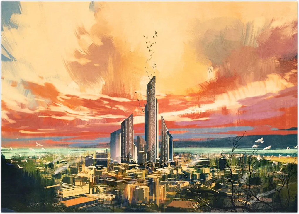 Tablou - Orașul pictat (70x50 cm)