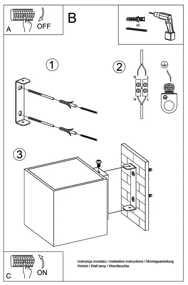 Aplică lemn Sollux Geo