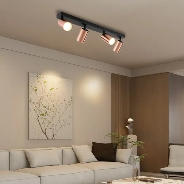 Immax 08303L - Lampă spot PUNTO 4xGU10/9W/230V aur roz