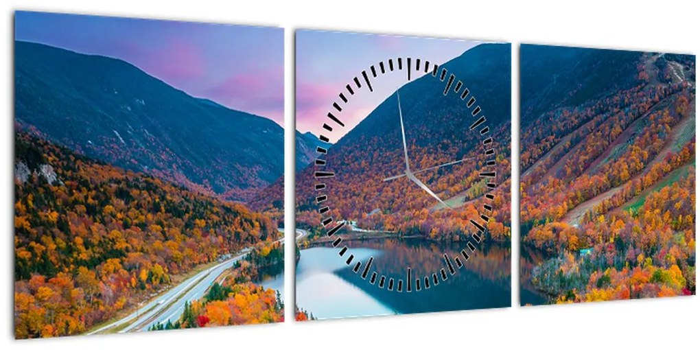 Tablou - White Mountain, New Hampshire, USA (cu ceas) (90x30 cm)