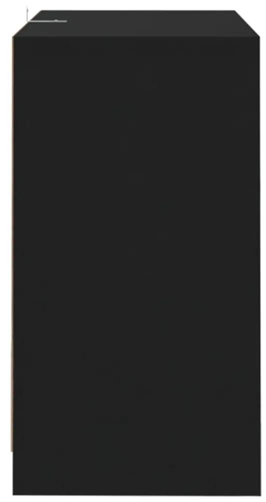 Servante, 2 buc., negru, 70x41x75 cm, PAL 1, Negru