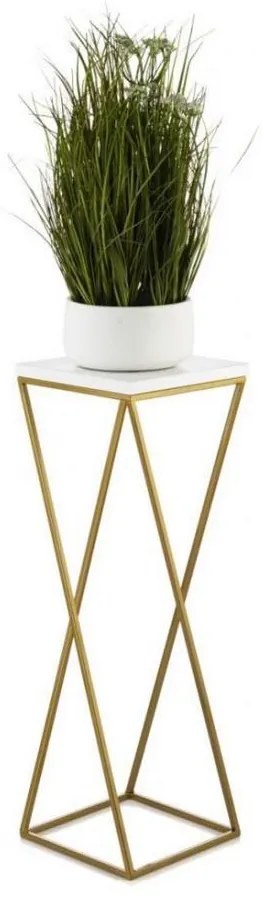 Suport pentru flori LOFT 70x24 cm auriu/alb