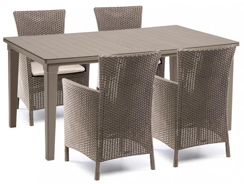 Set mobilier de grădină Futurowa 4+1 cappuccino