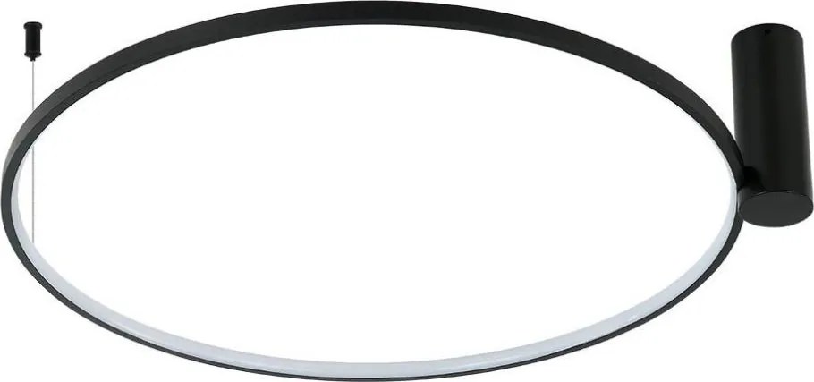 Plafonieră LED RING S, 34W/230V, 3000/4000/6000K, Ø 60 cm, neagră