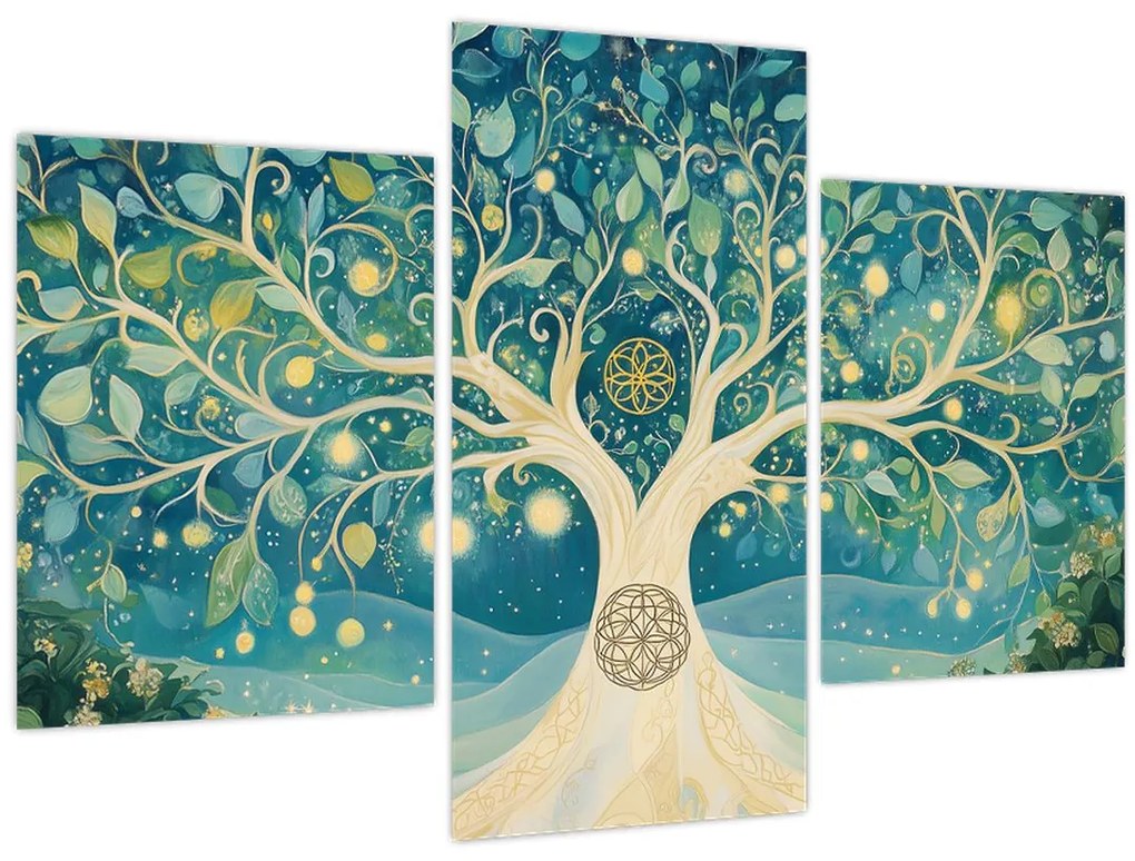 Tablou – Arbore magic cu spirale (90x60 cm)