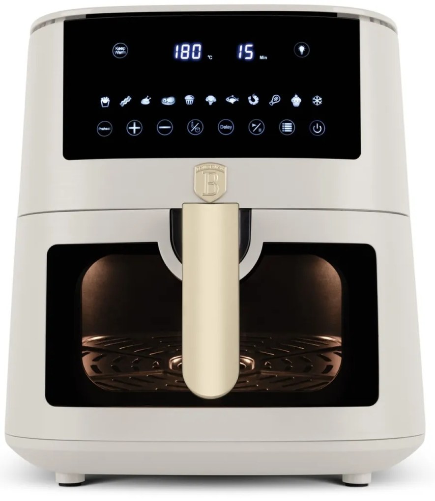 RESIGILAT - Friteuza aer cald capacitate mare 8 l, airfryer Sahara Berlinger Haus BH 9607