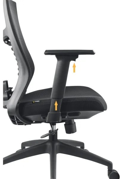 Scaun de birou negru Yenkee