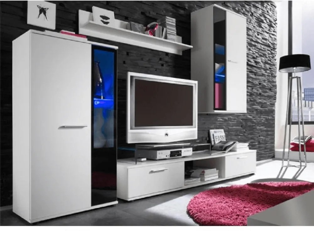 Mobilier de living, alb, SALESA