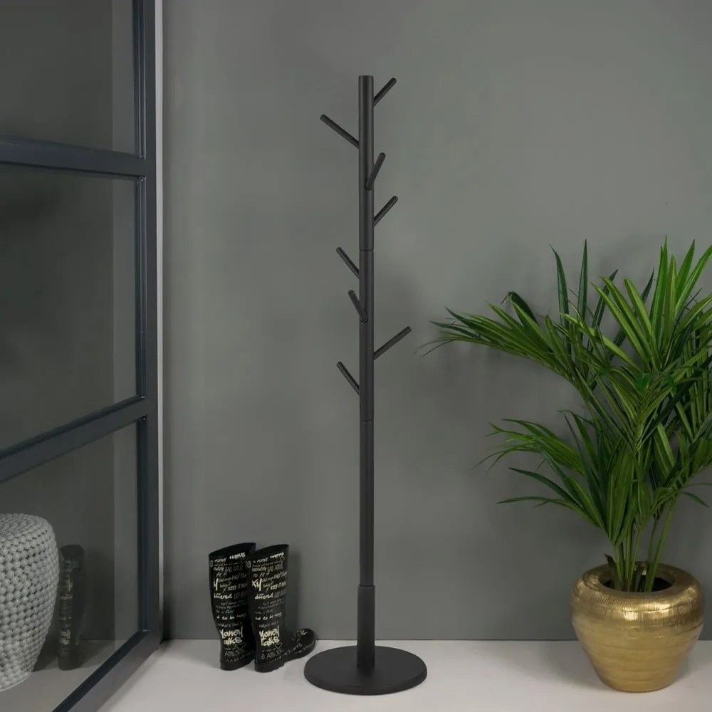 Cuier negru din lemn masiv de arbore de cauciuc Bro – Spinder Design