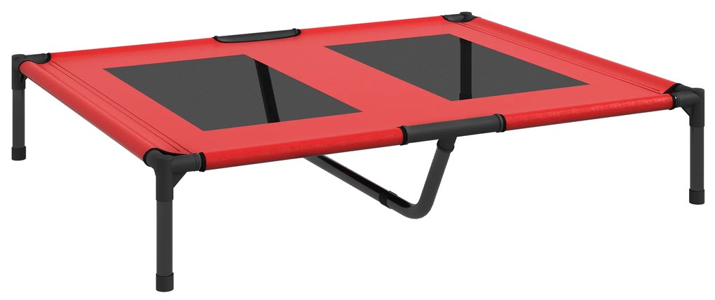 PawHut Pat pe picioare pat pentru câini pisici pat de camping pat ridicat animale material Oxford textilenă micro-perforată metal | Aosom Romania