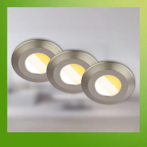 Briloner 7588032 - Set de 3 plafoniere LED pentru baie KLIRA, 1x LED/4,9W/230V, IP44, crom
