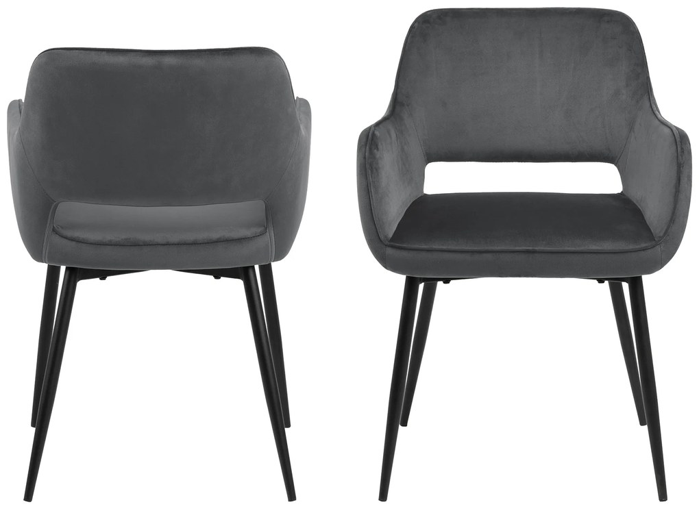 MAZZONI EXPORT LORA Gri (material textil Dublin 40) - SCAUN MODERN CU COTIERE