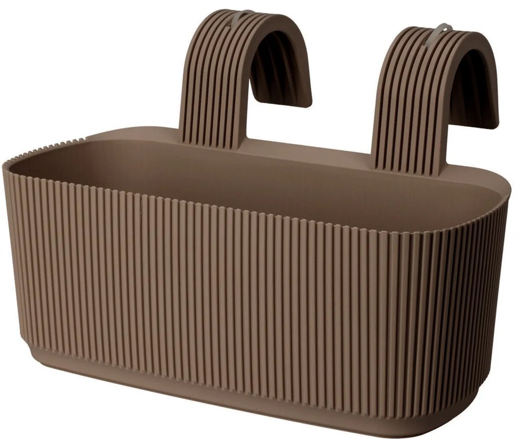 Ghiveci de flori, balcon, cu maner, 21 x 29 cm